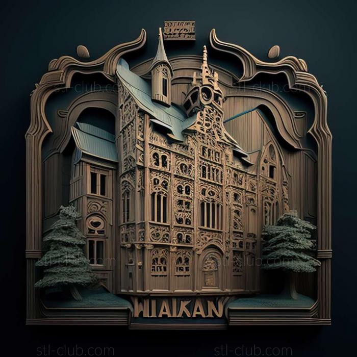 3D мадэль Кальмар в Швеции (STL)